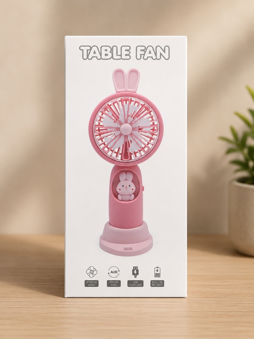 Bunny Table Fan - Cute Portable Desk Fan
